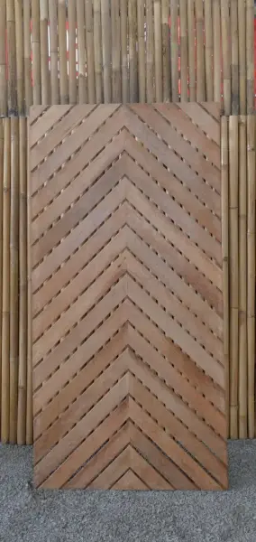 Product image of the product “Coconut wood fence, model Heringbone, 90 x 180 cm height, natural. ”
